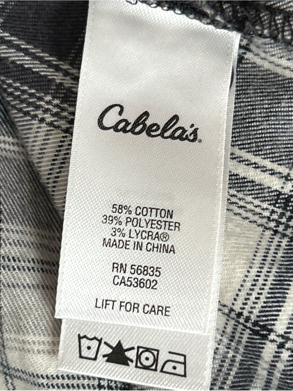 Cabela's Long Sleeve Gray/Black Plaid Button Western Zip Pocket Women's Size XL - Picture 9 of 11
